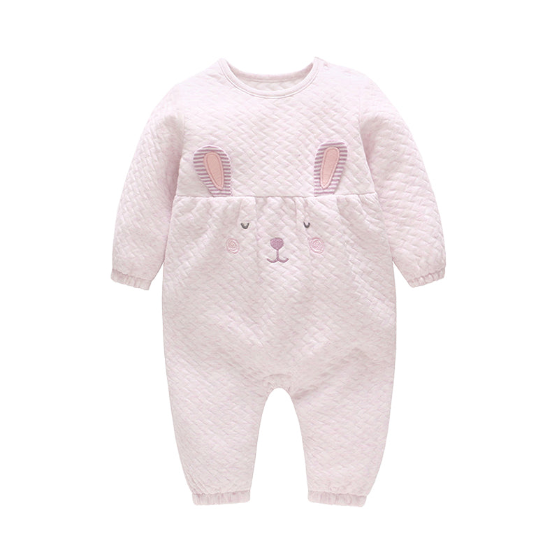Baby Girls Cartoon Embroidered Jumpsuits Wholesale 22080905