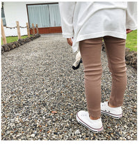 Load image into Gallery viewer, Baby Kid Girls Solid Color Muslin&amp;Ribbed Leggings Wholesale 22080909
