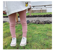 Load image into Gallery viewer, Baby Kid Girls Solid Color Muslin&amp;Ribbed Leggings Wholesale 22080909
