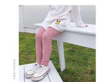Load image into Gallery viewer, Baby Kid Girls Solid Color Muslin&amp;Ribbed Leggings Wholesale 22080909
