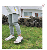 Load image into Gallery viewer, Baby Kid Girls Solid Color Muslin&amp;Ribbed Leggings Wholesale 22080909
