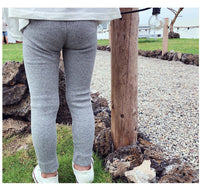 Load image into Gallery viewer, Baby Kid Girls Solid Color Muslin&amp;Ribbed Leggings Wholesale 22080909

