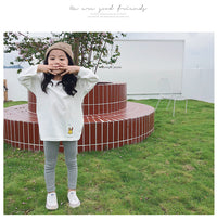 Load image into Gallery viewer, Baby Kid Girls Solid Color Muslin&amp;Ribbed Leggings Wholesale 22080909
