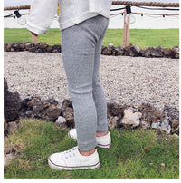 Load image into Gallery viewer, Baby Kid Girls Solid Color Muslin&amp;Ribbed Leggings Wholesale 22080909
