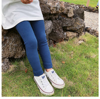 Load image into Gallery viewer, Baby Kid Girls Solid Color Muslin&amp;Ribbed Leggings Wholesale 22080909

