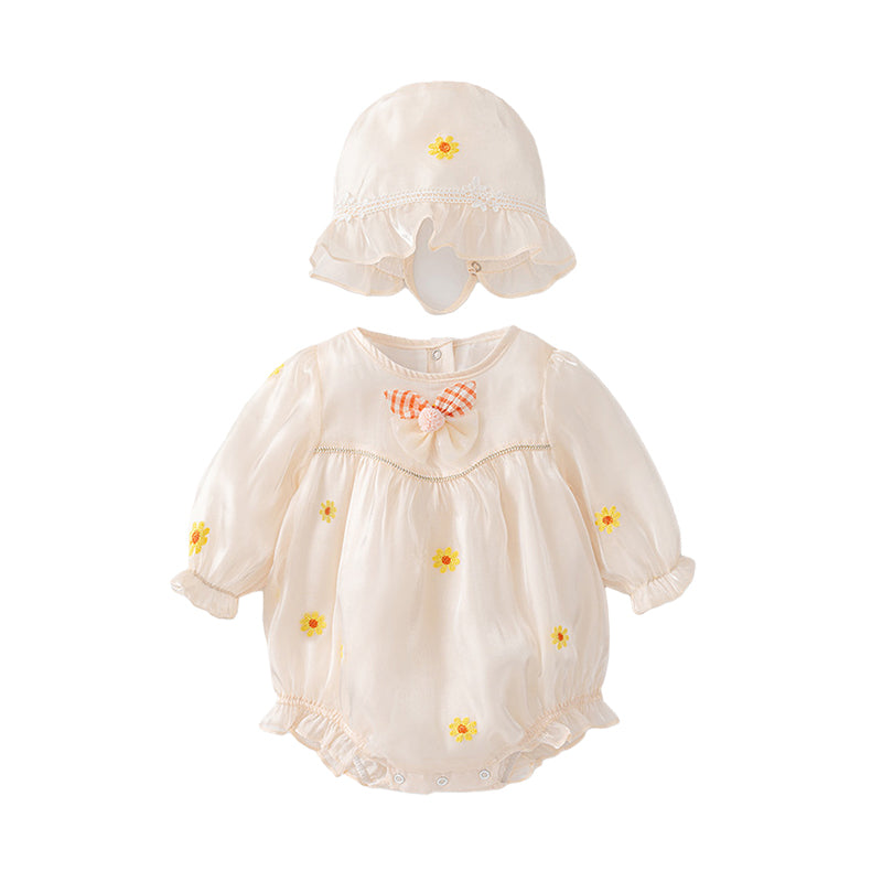 Baby Girls Flower Dressy Rompers Wholesale 220809524