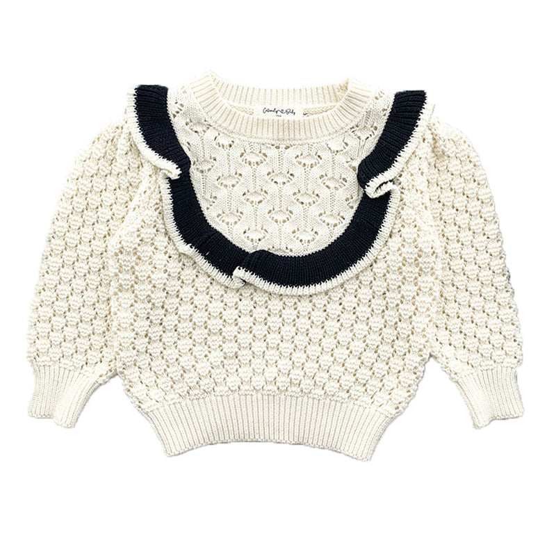 Baby Kid Girls Color-blocking Sweaters Wholesale 220809587