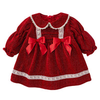 Load image into Gallery viewer, Baby Kid Girls Bow Lace Dresses Wholesale 220809605
