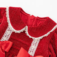 Load image into Gallery viewer, Baby Kid Girls Bow Lace Dresses Wholesale 220809605
