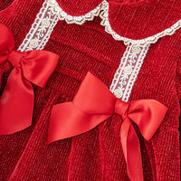 Load image into Gallery viewer, Baby Kid Girls Bow Lace Dresses Wholesale 220809605
