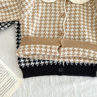 Load image into Gallery viewer, 2 Pieces Set Baby Kid Girls Houndstooth Jackets Outwears And Shorts Wholesale 220811115
