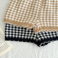 Load image into Gallery viewer, 2 Pieces Set Baby Kid Girls Houndstooth Jackets Outwears And Shorts Wholesale 220811115
