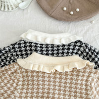 Load image into Gallery viewer, 2 Pieces Set Baby Kid Girls Houndstooth Jackets Outwears And Shorts Wholesale 220811115
