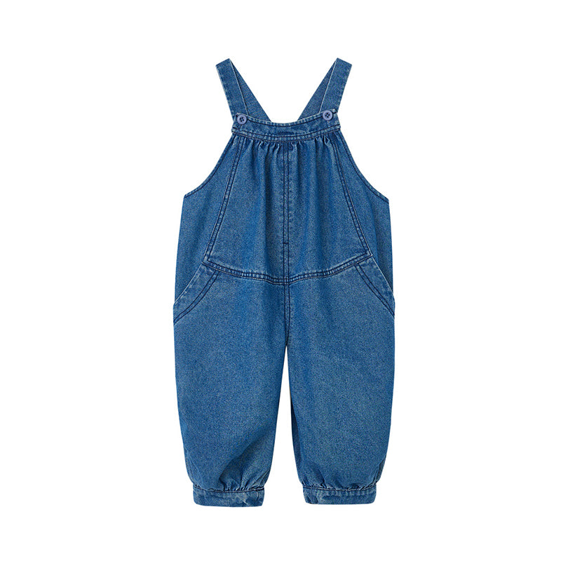 Baby Kid Unisex Solid Color Jeans Jumpsuits Wholesale 220811232
