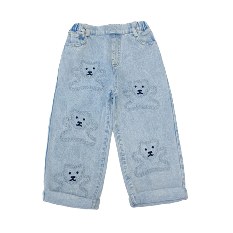 Baby Kid Girls Solid Color Cartoon Pants Jeans Wholesale 220811248