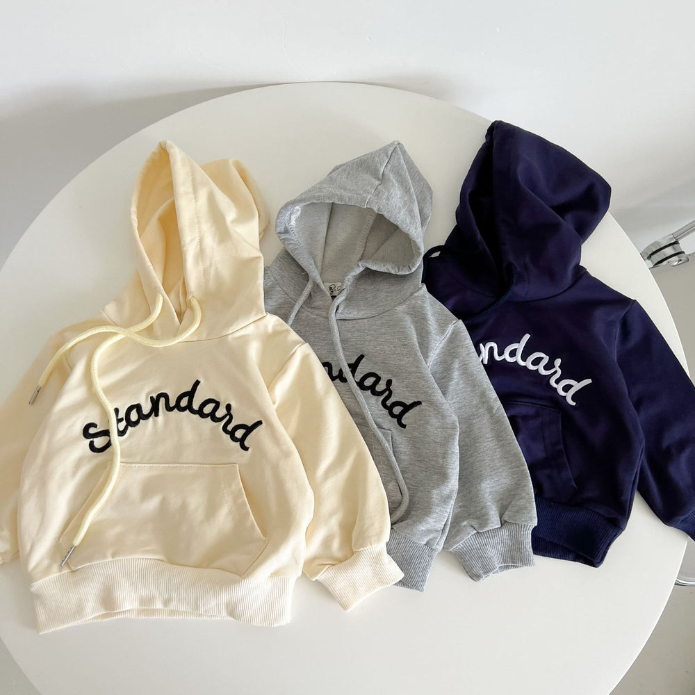 Baby Kid Unisex Solid Color Letters Hoodies Swearshirts Wholesale 220811258