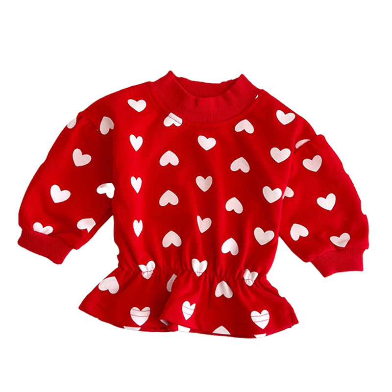 Baby Kid Girls Love heart Hoodies Swearshirts Wholesale 220811264