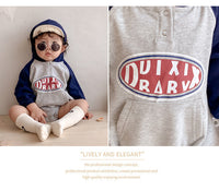 Load image into Gallery viewer, Baby Girls Letters Color-blocking Rompers Wholesale 220811270
