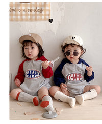 Load image into Gallery viewer, Baby Girls Letters Color-blocking Rompers Wholesale 220811270
