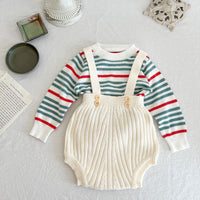 Load image into Gallery viewer, Baby Unisex Solid Color Knitwear Rompers Wholesale 220811277
