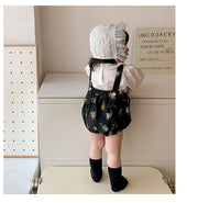 Load image into Gallery viewer, 2 Pieces Set Baby Girls Solid Color Tops And Flower Print Rompers Wholesale 220811288
