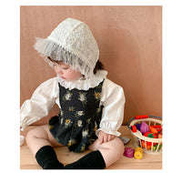 Load image into Gallery viewer, 2 Pieces Set Baby Girls Solid Color Tops And Flower Print Rompers Wholesale 220811288
