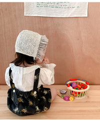 Load image into Gallery viewer, 2 Pieces Set Baby Girls Solid Color Tops And Flower Print Rompers Wholesale 220811288
