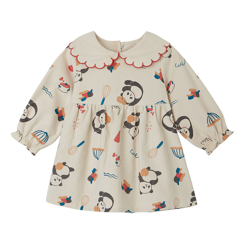 Baby Kid Girls Animals Cartoon Print Dresses Wholesale 220811303