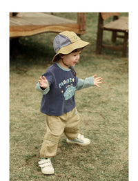 Load image into Gallery viewer, Baby Kid Unisex Letters Color-blocking Cartoon Print Tops Wholesale 220811307
