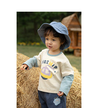 Load image into Gallery viewer, Baby Kid Unisex Letters Color-blocking Cartoon Print Tops Wholesale 220811307
