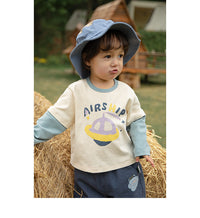 Load image into Gallery viewer, Baby Kid Unisex Letters Color-blocking Cartoon Print Tops Wholesale 220811307

