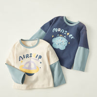 Load image into Gallery viewer, Baby Kid Unisex Letters Color-blocking Cartoon Print Tops Wholesale 220811307
