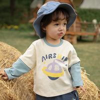 Load image into Gallery viewer, Baby Kid Unisex Letters Color-blocking Cartoon Print Tops Wholesale 220811307
