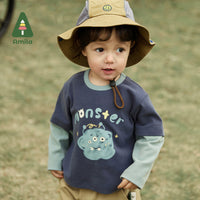 Load image into Gallery viewer, Baby Kid Unisex Letters Color-blocking Cartoon Print Tops Wholesale 220811307
