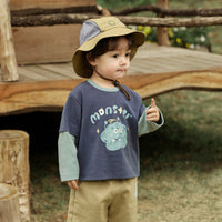 Load image into Gallery viewer, Baby Kid Unisex Letters Color-blocking Cartoon Print Tops Wholesale 220811307
