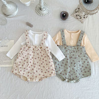 Load image into Gallery viewer, Baby Kid Girls Flower Print Rompers Wholesale 220811312
