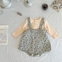 Load image into Gallery viewer, Baby Kid Girls Flower Print Rompers Wholesale 220811312
