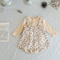Load image into Gallery viewer, Baby Kid Girls Flower Print Rompers Wholesale 220811312
