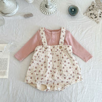 Load image into Gallery viewer, Baby Kid Girls Flower Print Rompers Wholesale 220811312
