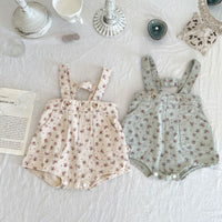 Load image into Gallery viewer, Baby Kid Girls Flower Print Rompers Wholesale 220811312
