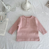 Load image into Gallery viewer, Baby Unisex Solid Color Muslin&amp;Ribbed Tops Wholesale 220811313
