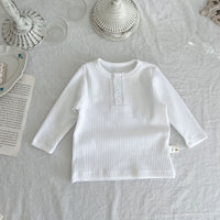 Load image into Gallery viewer, Baby Unisex Solid Color Muslin&amp;Ribbed Tops Wholesale 220811313
