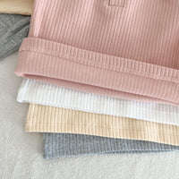Load image into Gallery viewer, Baby Unisex Solid Color Muslin&amp;Ribbed Tops Wholesale 220811313
