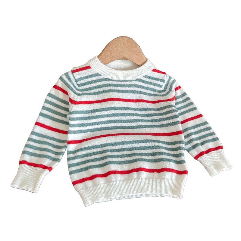 Baby Kid Unisex Striped Crochet Sweaters Wholesale 220811316