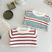 Load image into Gallery viewer, Baby Kid Unisex Striped Crochet Sweaters Wholesale 220811316
