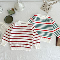 Load image into Gallery viewer, Baby Kid Unisex Striped Crochet Sweaters Wholesale 220811316
