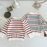 Load image into Gallery viewer, Baby Kid Unisex Striped Crochet Sweaters Wholesale 220811316
