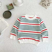 Load image into Gallery viewer, Baby Kid Unisex Striped Crochet Sweaters Wholesale 220811316
