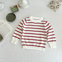 Load image into Gallery viewer, Baby Kid Unisex Striped Crochet Sweaters Wholesale 220811316
