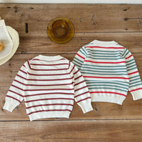 Load image into Gallery viewer, Baby Kid Unisex Striped Crochet Sweaters Wholesale 220811316
